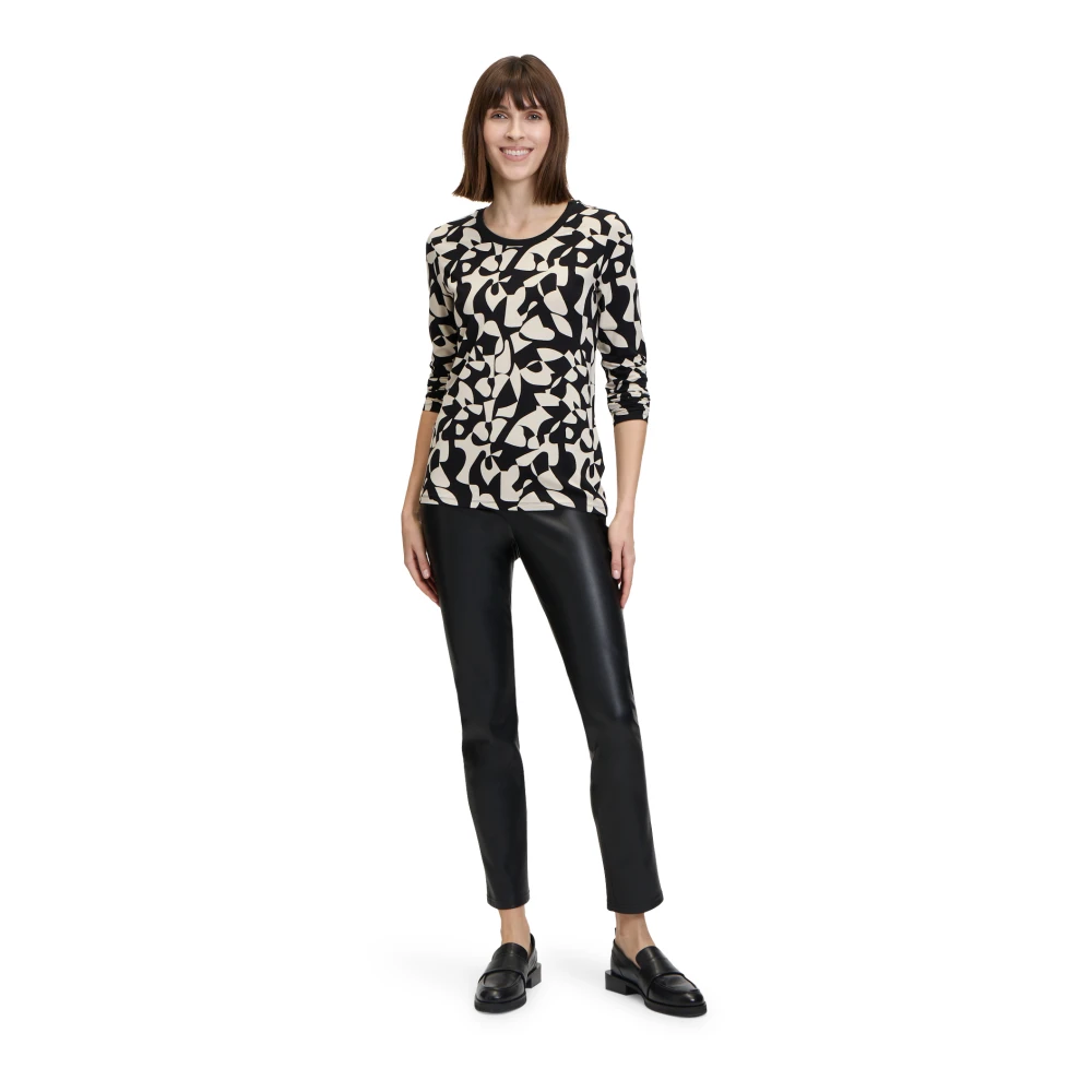 Betty Barclay Grafisch Print Viscose Shirt Black Dames