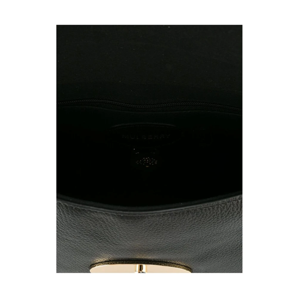Mulberry Zwarte Leren Lily Schoudertas Black Dames