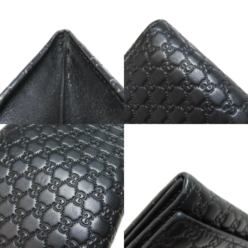 Gucci Vintage Pre-owned Leather wallets Black Dames