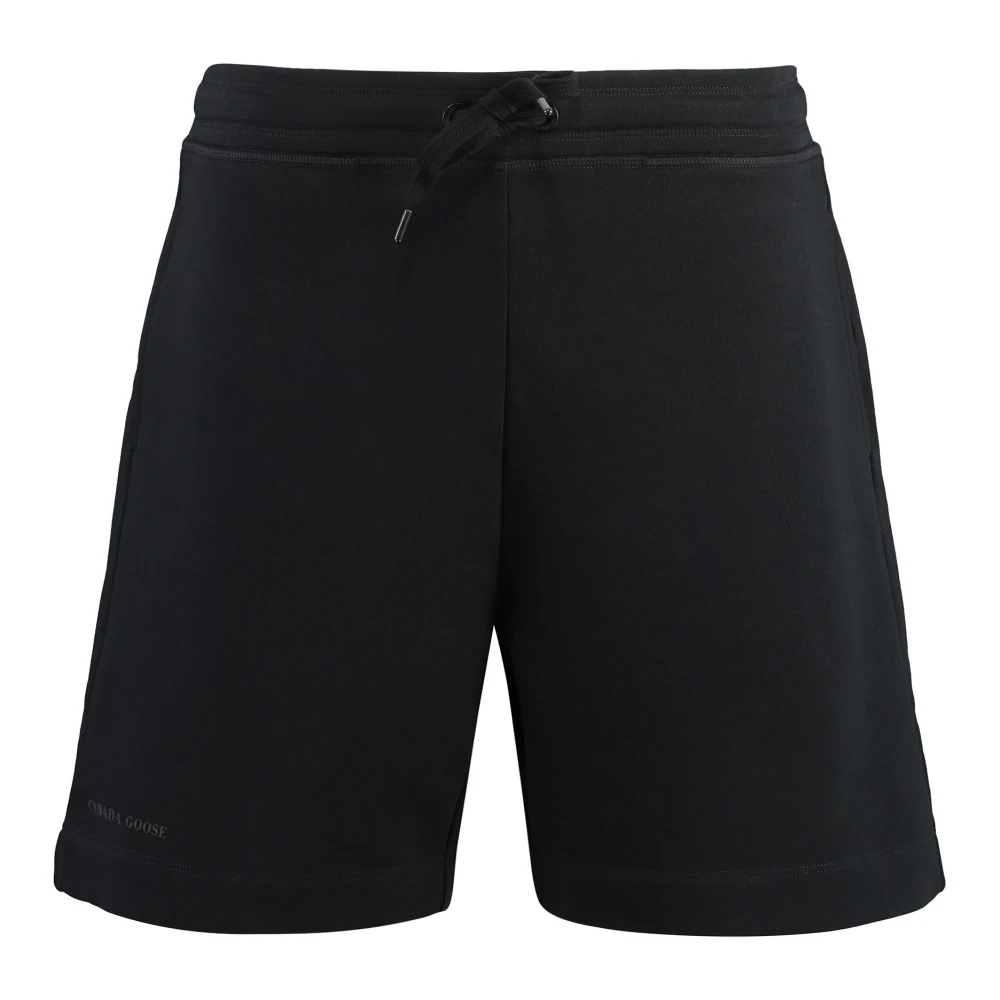 Canada Goose Katoenen Bermuda Shorts met Zakken Black Heren