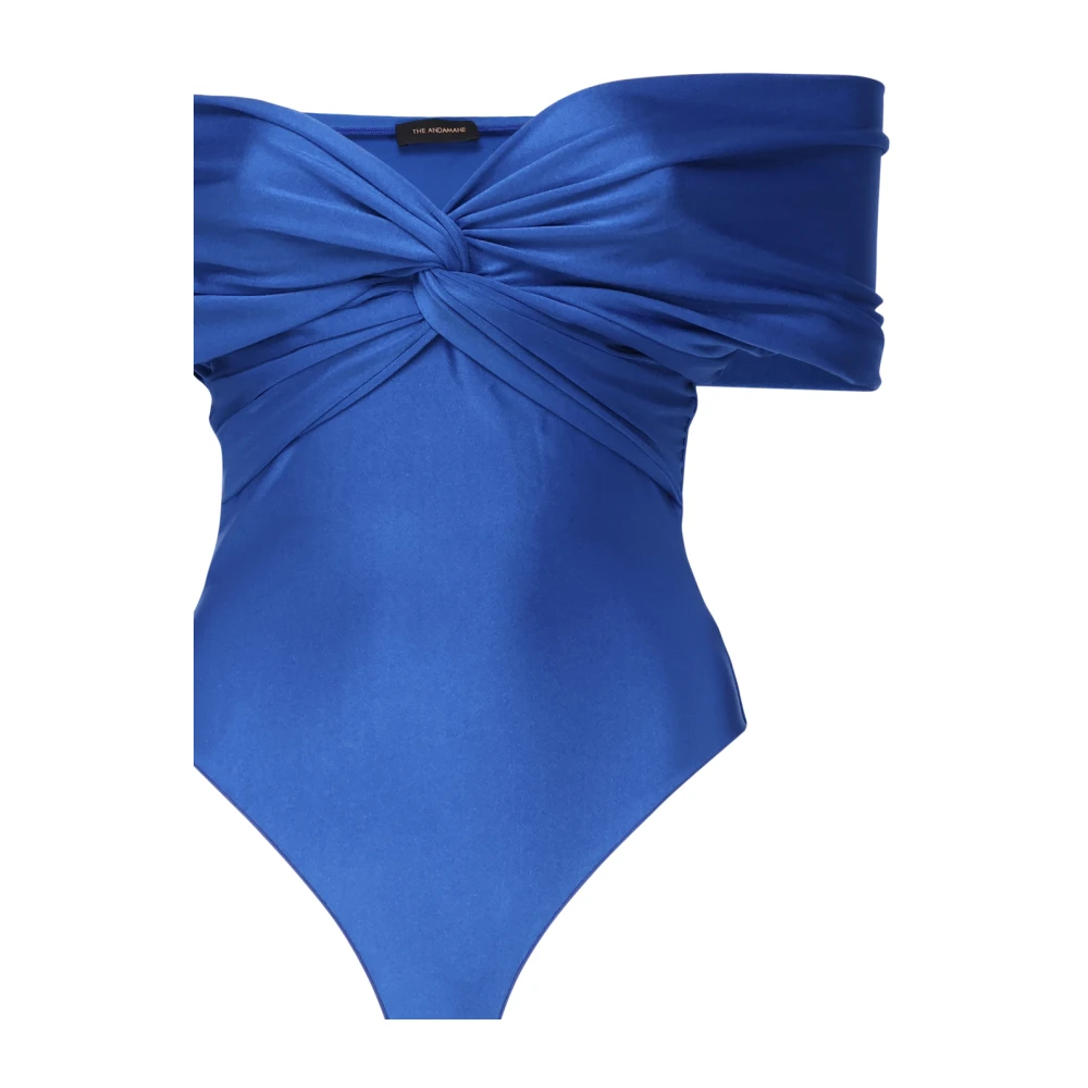 Andamane Rode Zee Kleding Bardot Bodysuit Blue Dames