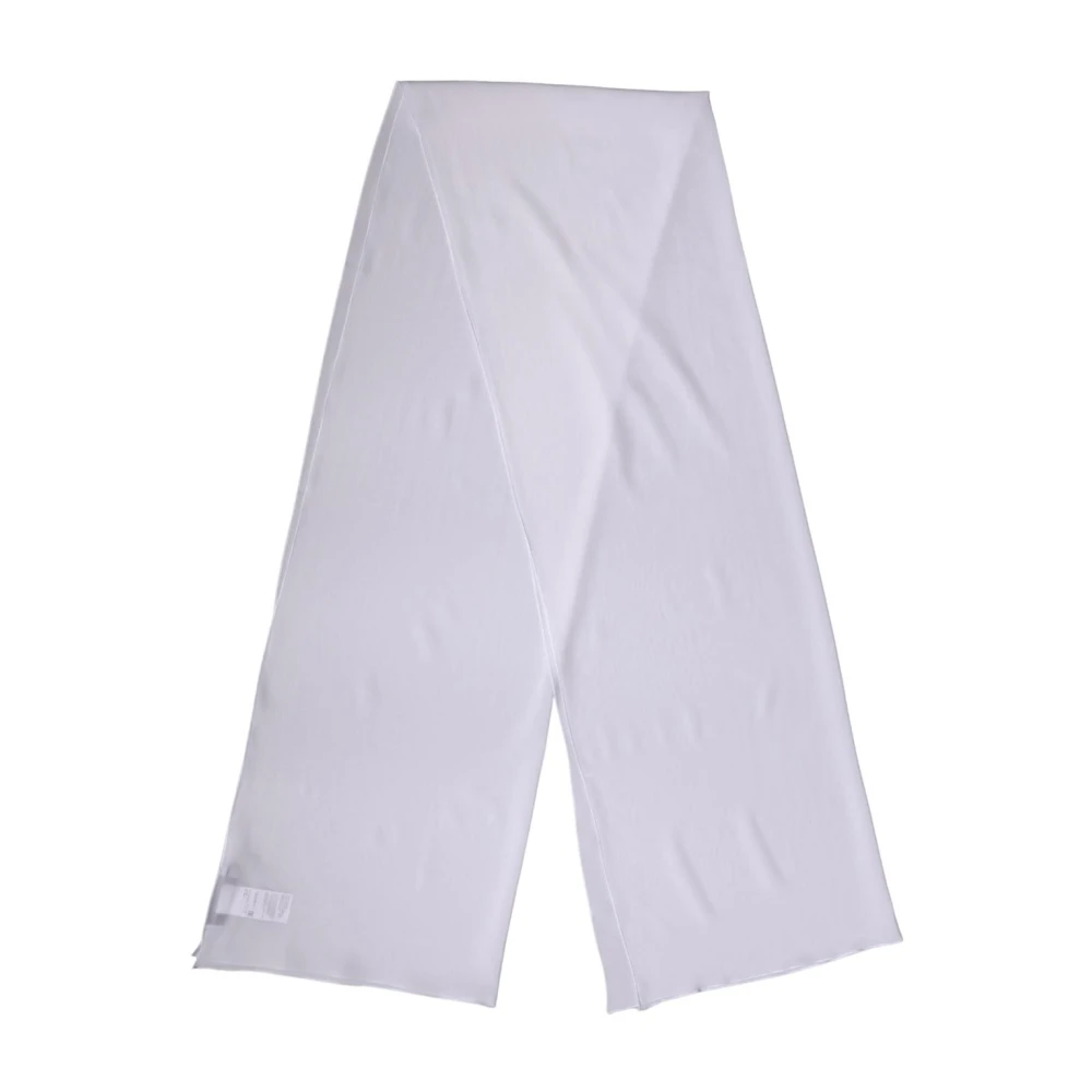 Dolce & Gabbana Women's White Silk Scarves, One Size, Silk Neck Wrap Shawl Stole