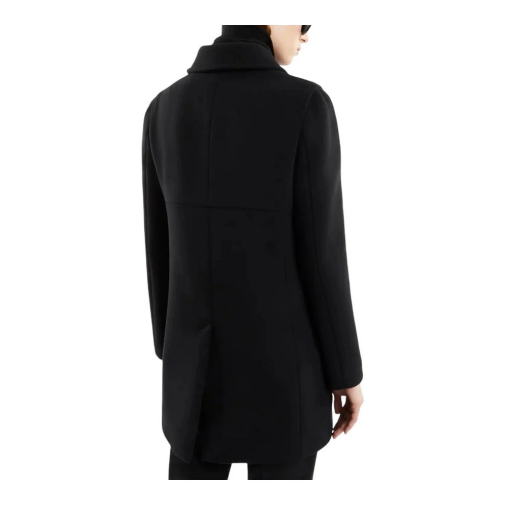 Fay Zwarte wol kasjmier jas Black Dames