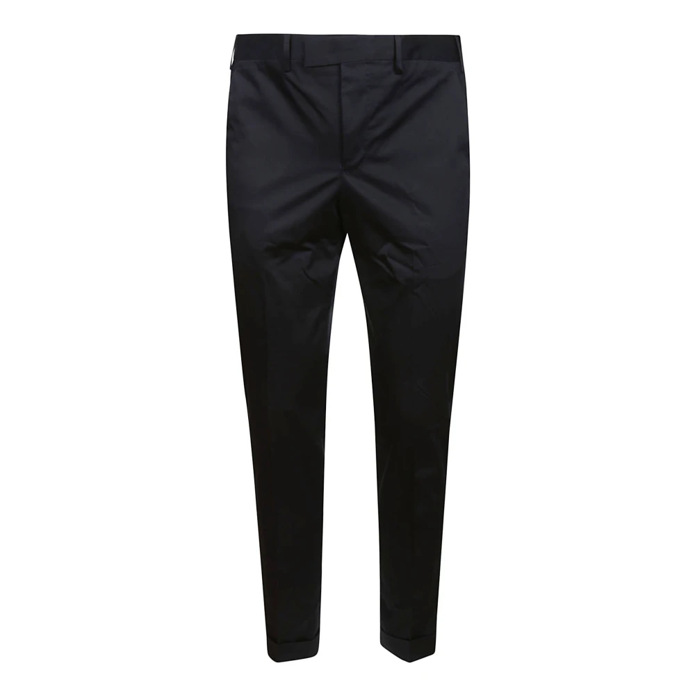 Pt Torino Men's Blue Slim-Fit Trousers
