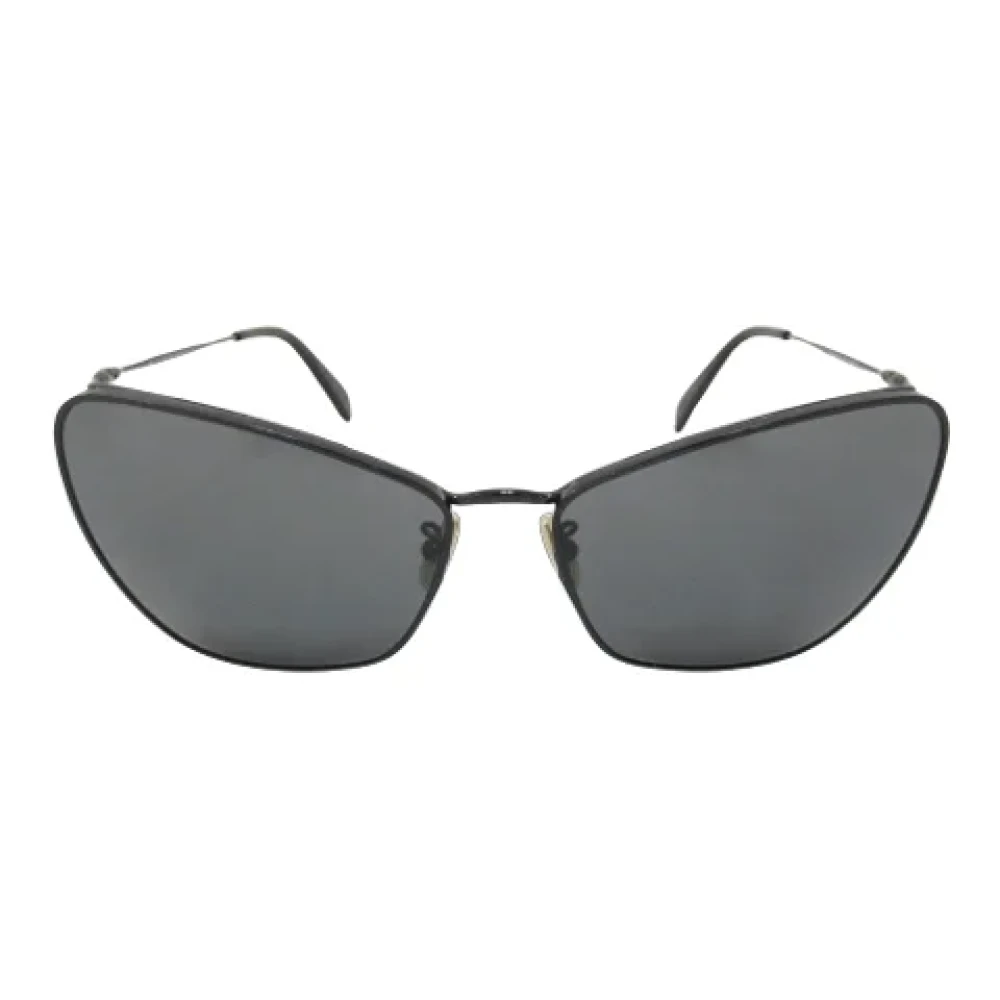 Celine Vintage Pre-owned Plastic sunglasses Black Dames