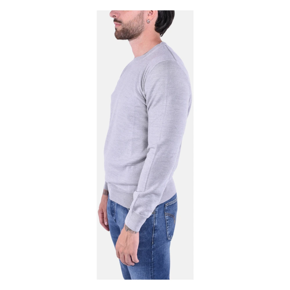 Kangra Wollen Crewneck Trui Gray Heren
