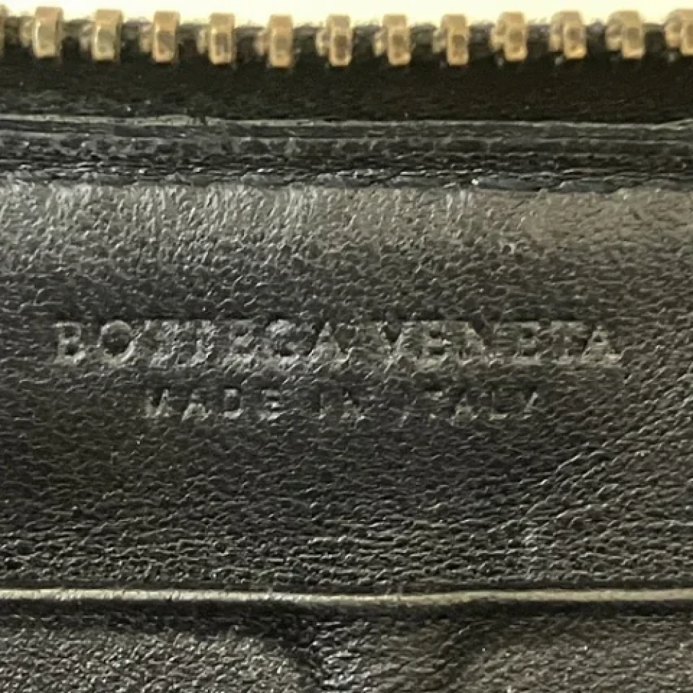 Bottega Veneta Vintage Pre-owned Leather wallets Black Dames