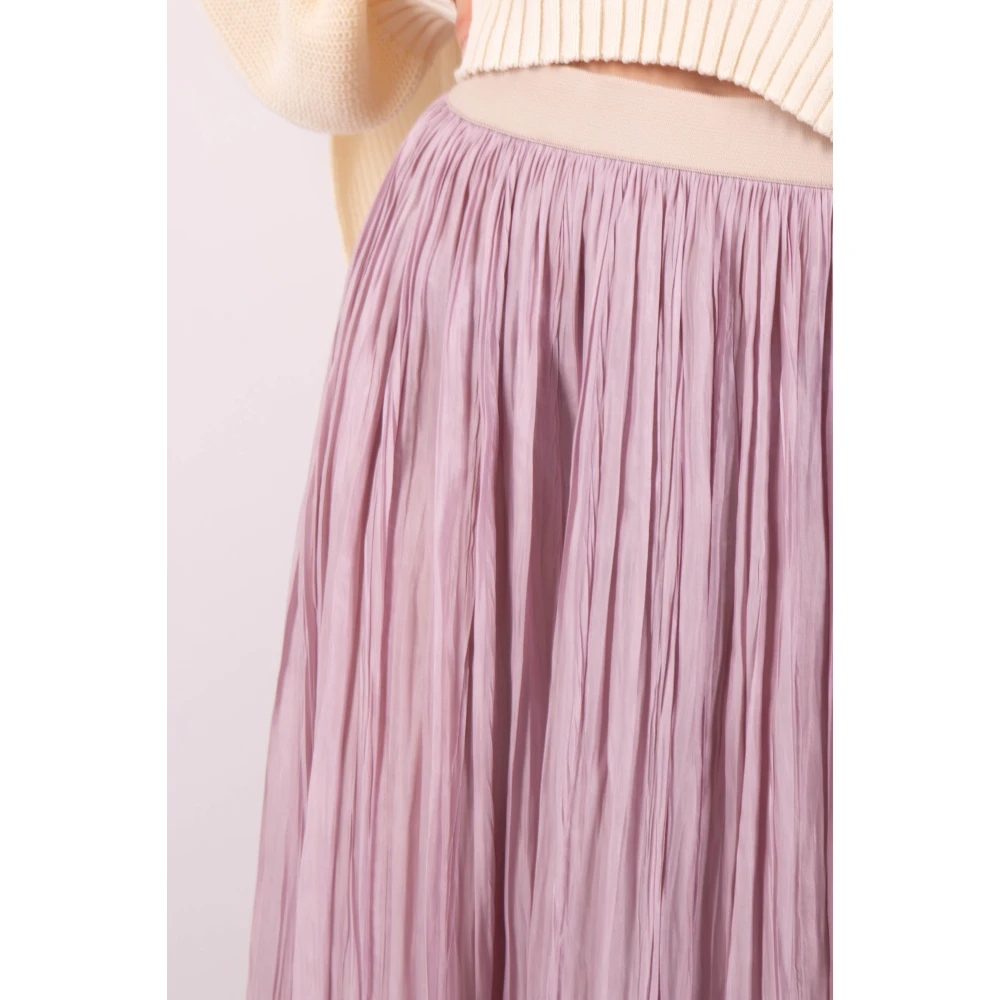 Roberto Collina Omkeerbare Geplooide Rok Lila Purple Dames