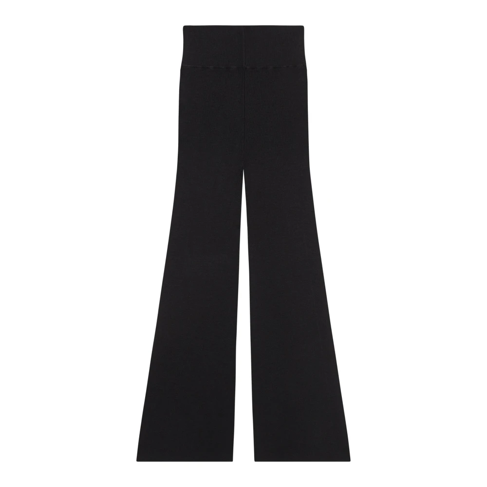 Cortana Zijden gebreide hoge taille zwarte broek Black Dames