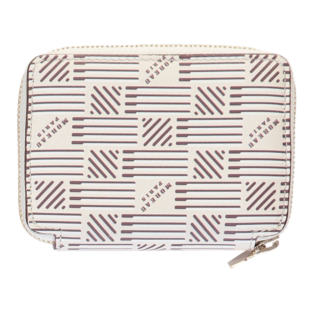 Moreau Paris Korrelig Leren Ritsportemonnee Beige Dames