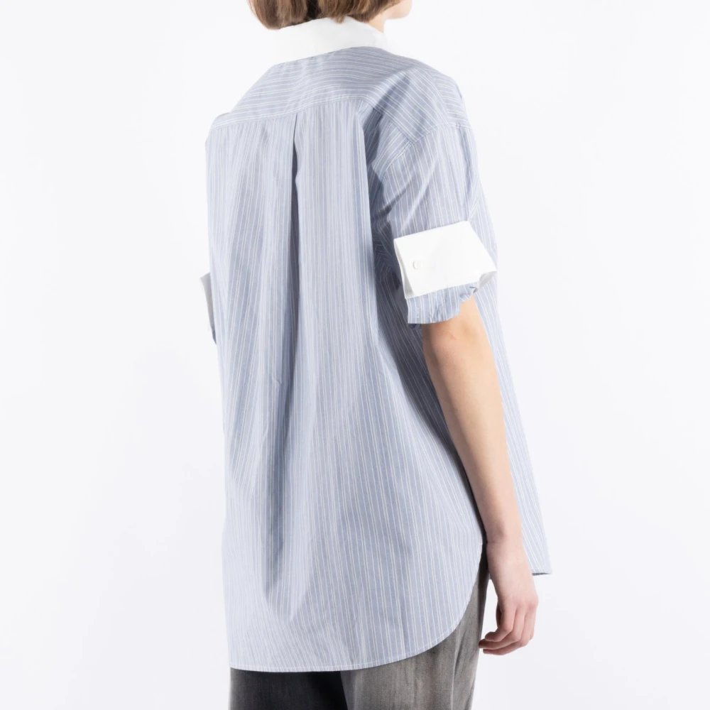 Acne Studios Blauw en wit overhemd Blue Dames