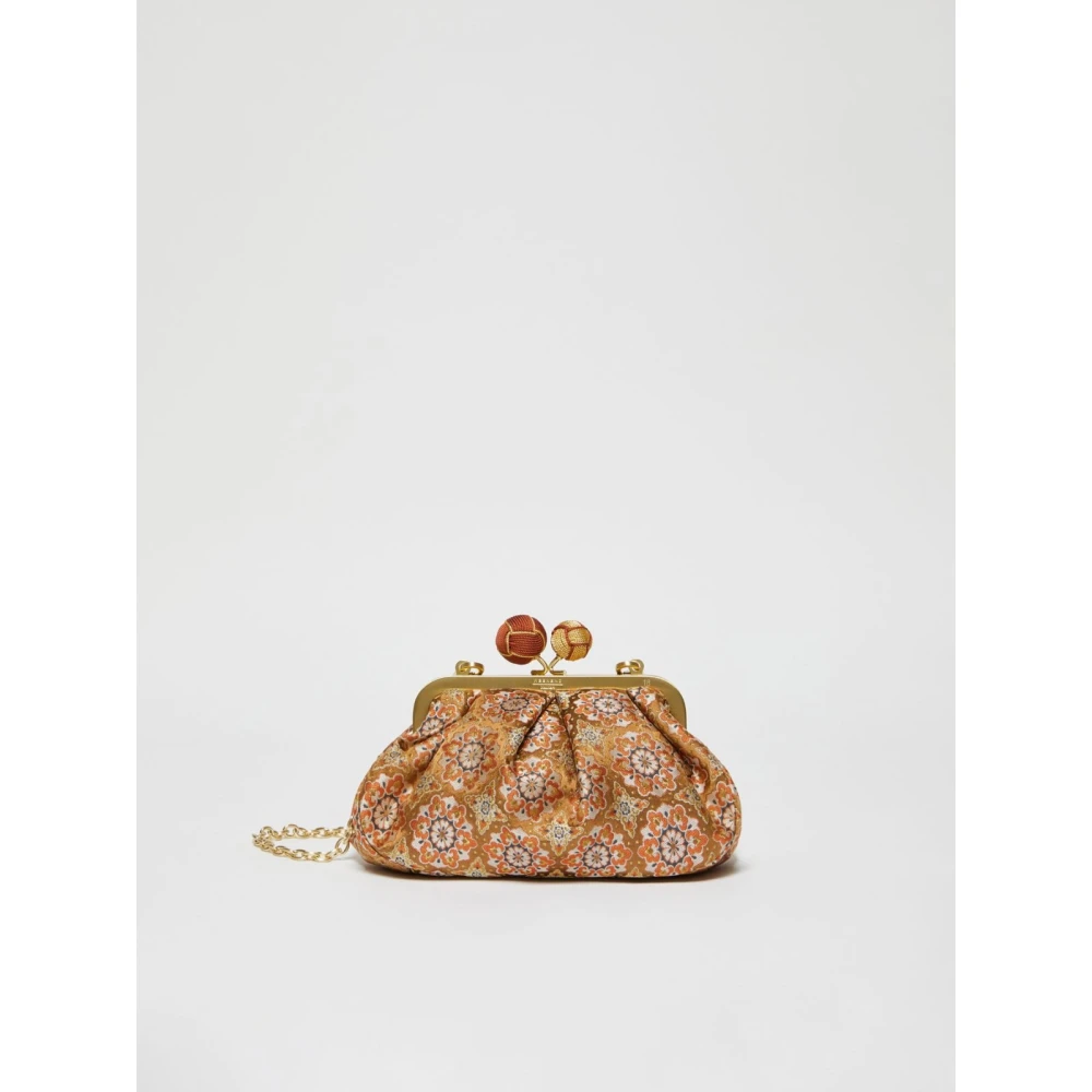 Max Mara Weekend Zijden Pasticcino Oosterse Stijl Handtas Brown Dames