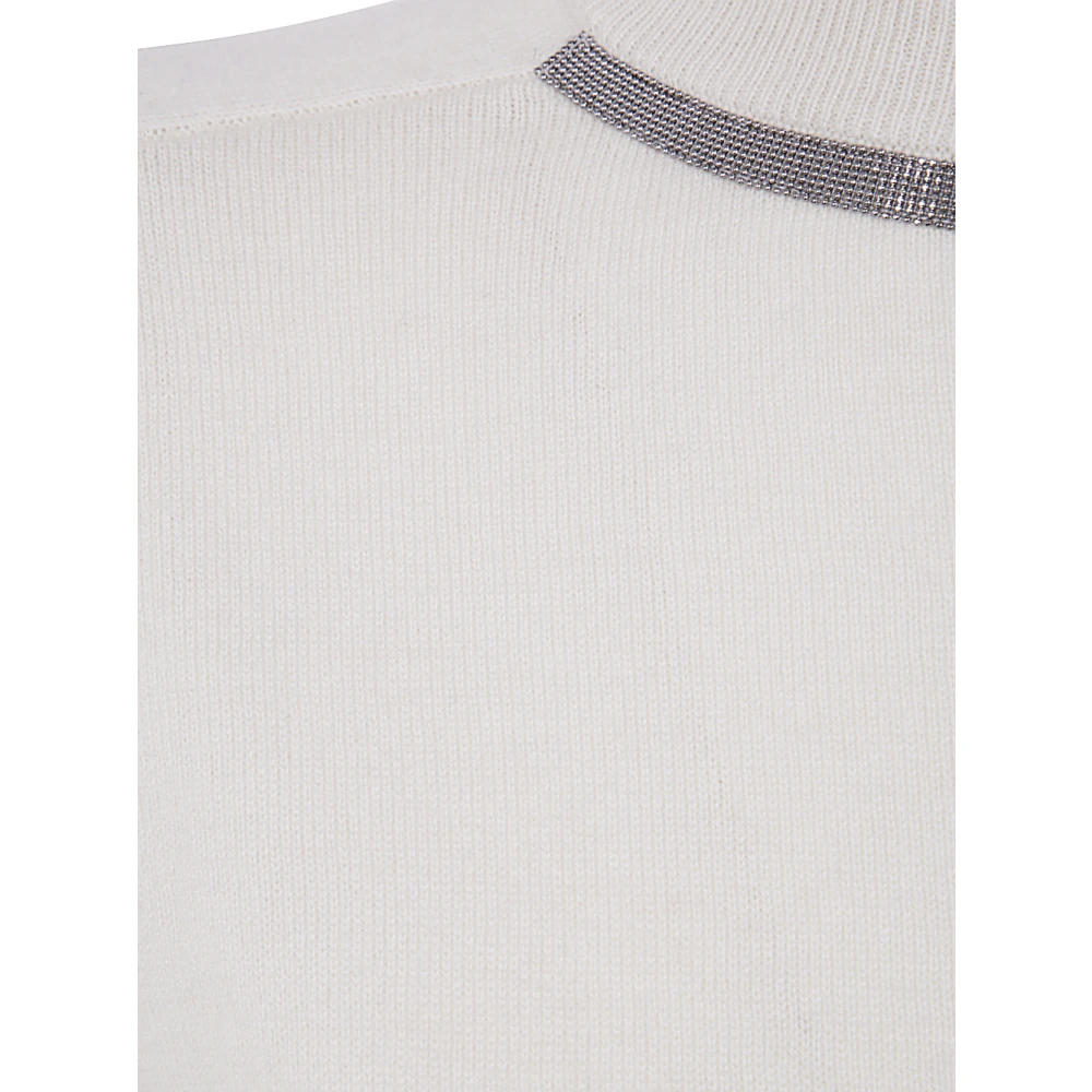 BRUNELLO CUCINELLI Boter Ronde Hals Trui White Dames