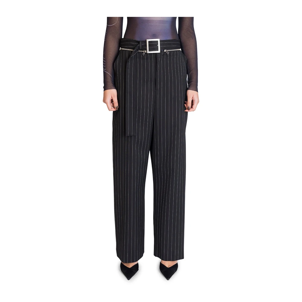 Jean Paul Gaultier Zwarte Zip-Off Riem Broek Black Dames