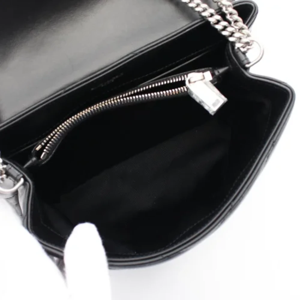 Saint Laurent Vintage Pre-owned Leather shoulder-bags Black Dames