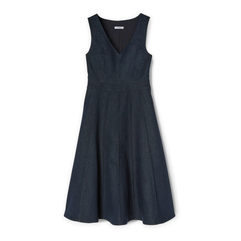 Motivi Donna Blu Vestito Midi In Denim