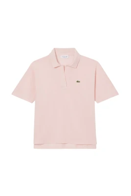 Rosa Pikétröja Asymmetrisk Stil