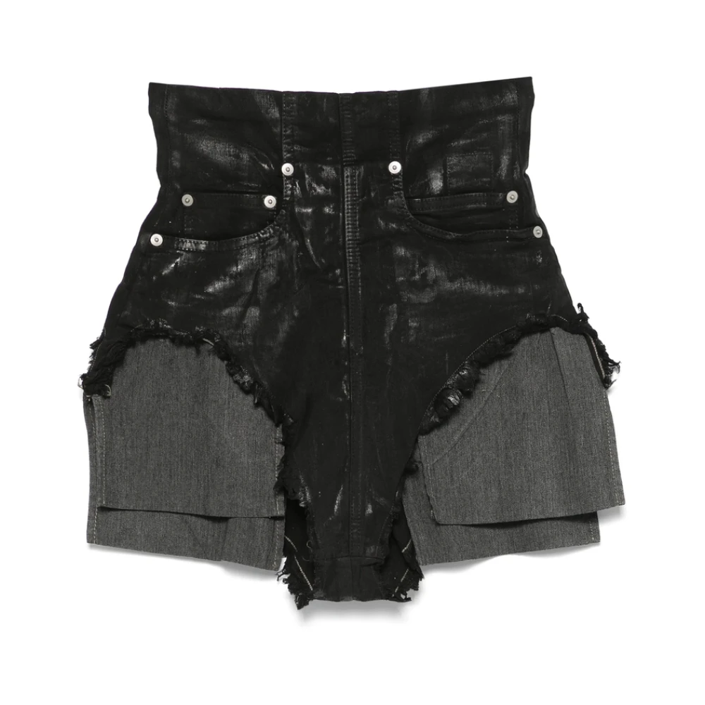 Rick Owens Zwarte Shadow Rits Zakken Broek Black Dames