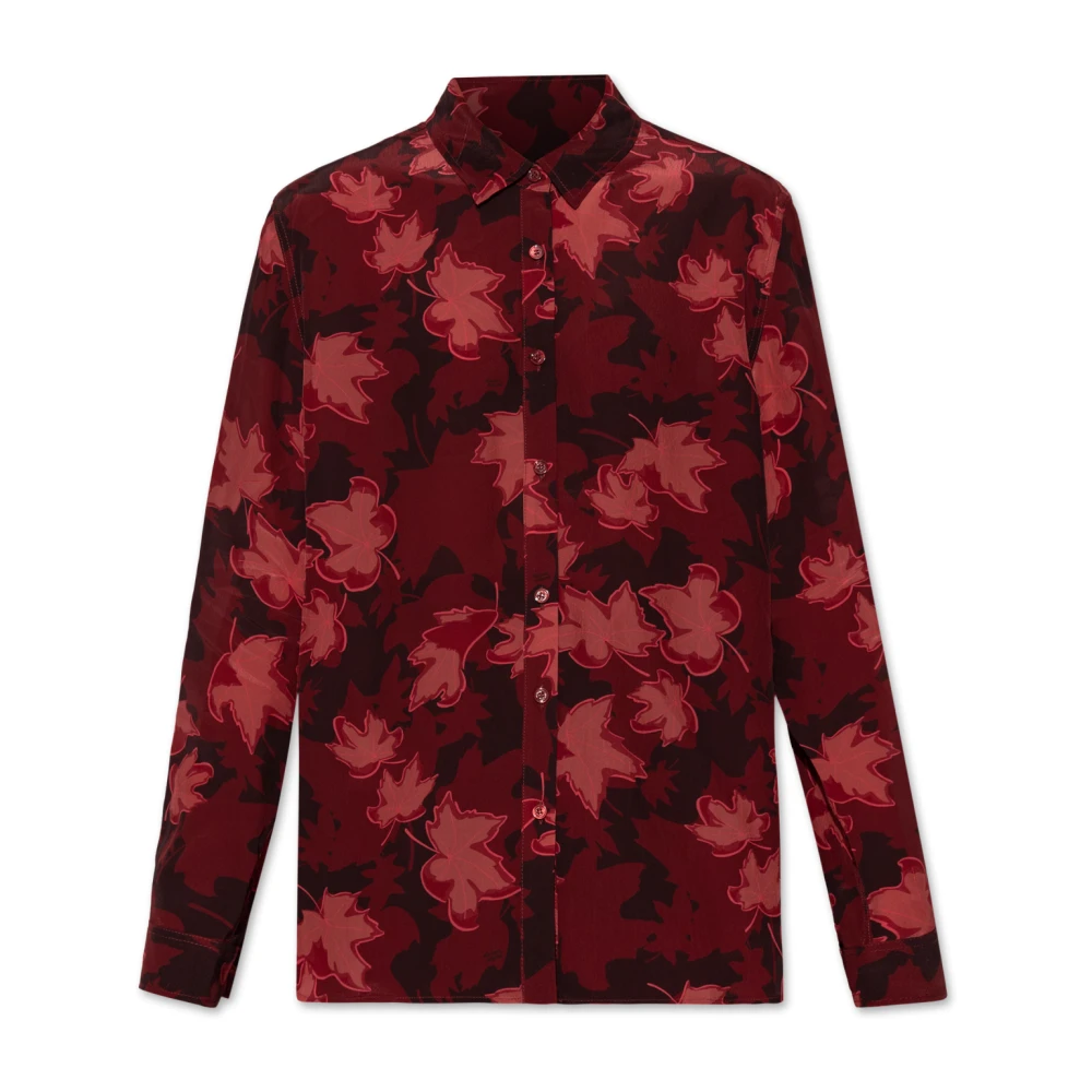 Maison Kitsuné Shirt met print Red Dames