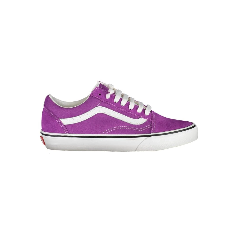 Vans Women's Purple Iconic Leather Trainers With Contrasting Details - Sneakers - 5 Uk- Shoes