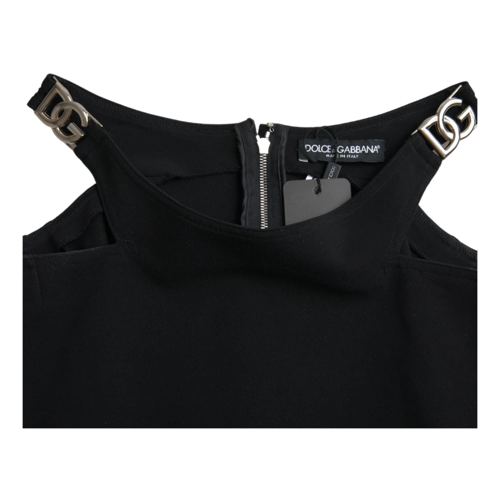 Dolce & Gabbana Mouwloos tanktop met ronde hals Black Dames