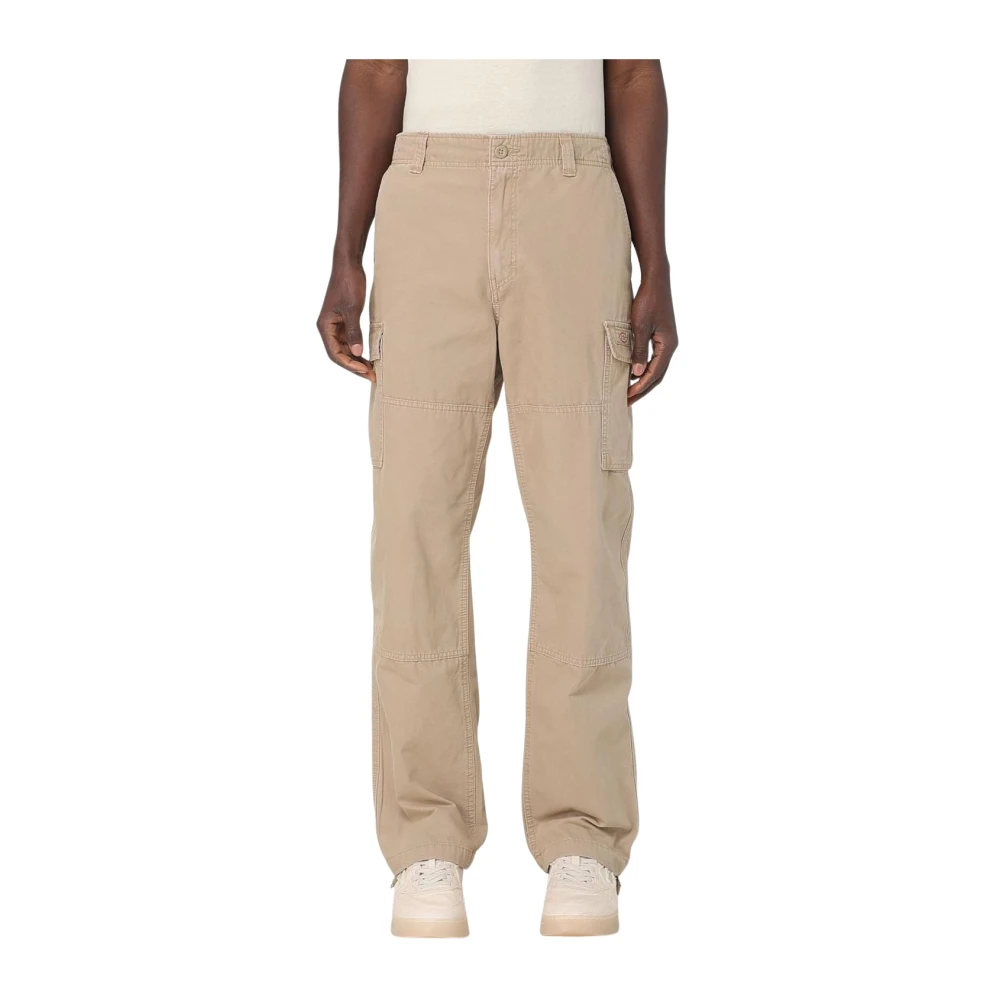 Dickies Mannelijk Beige Handige Zakken Cargo Broek Relaxte Pasvorm