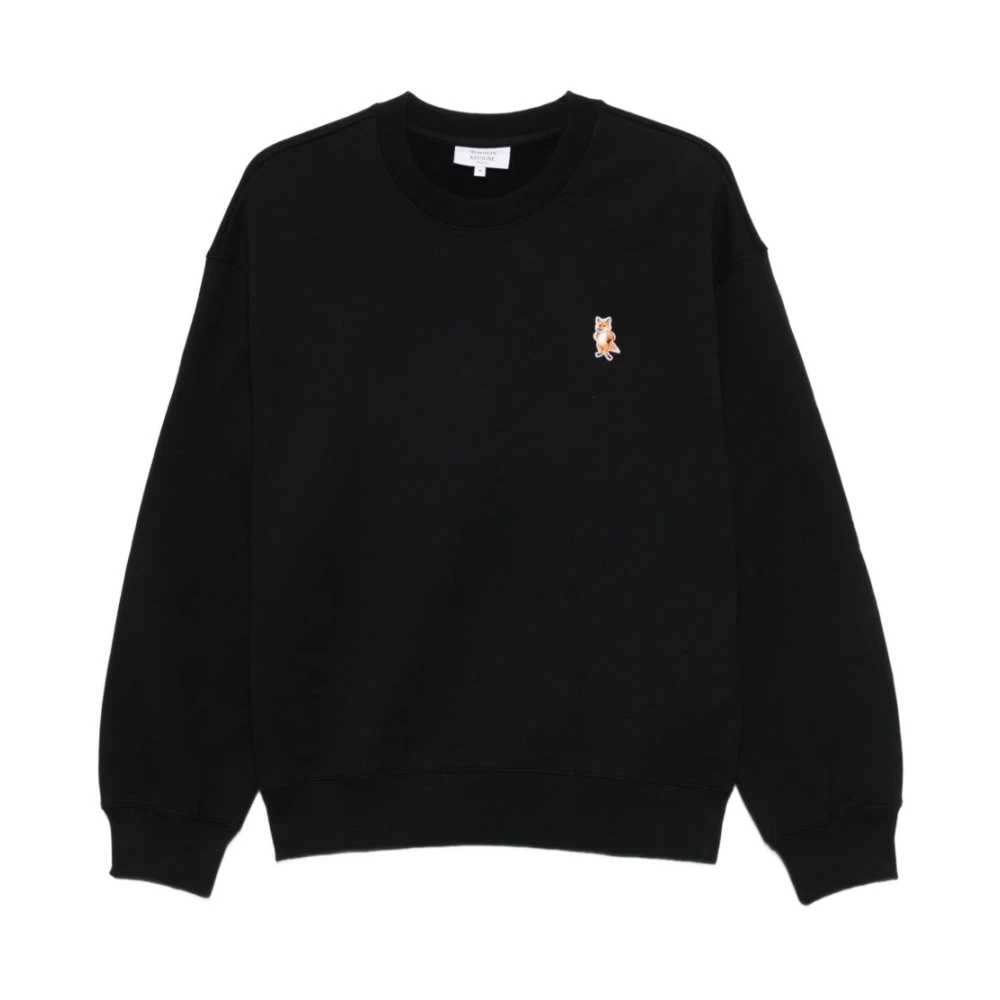 Maison Kitsuné Men's Black Silk & Nylon Jumper - Sweatshirts - M - Sweatshirts & Hoodies