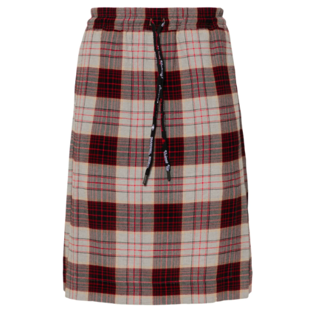 Vivienne Westwood Rode Geruite Kilt Rok Red Dames