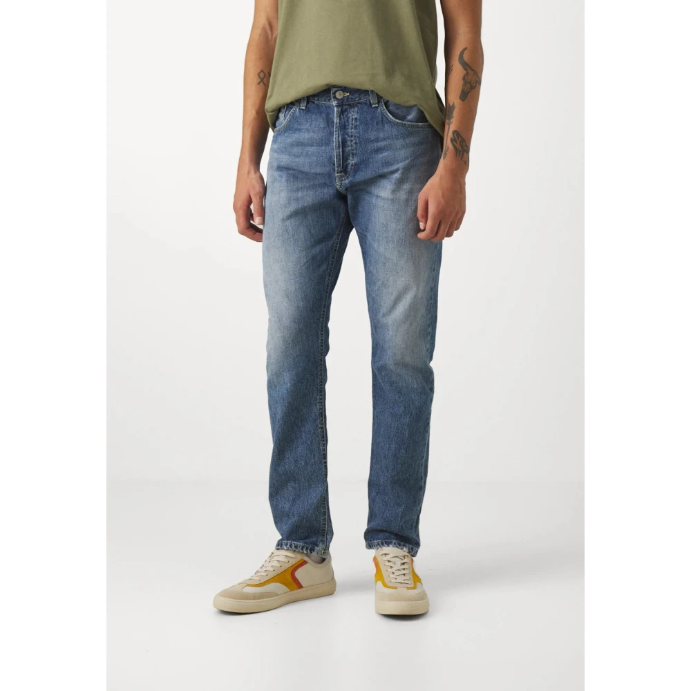 Dondup Blauwe Regular Fit Jeans Blue Heren