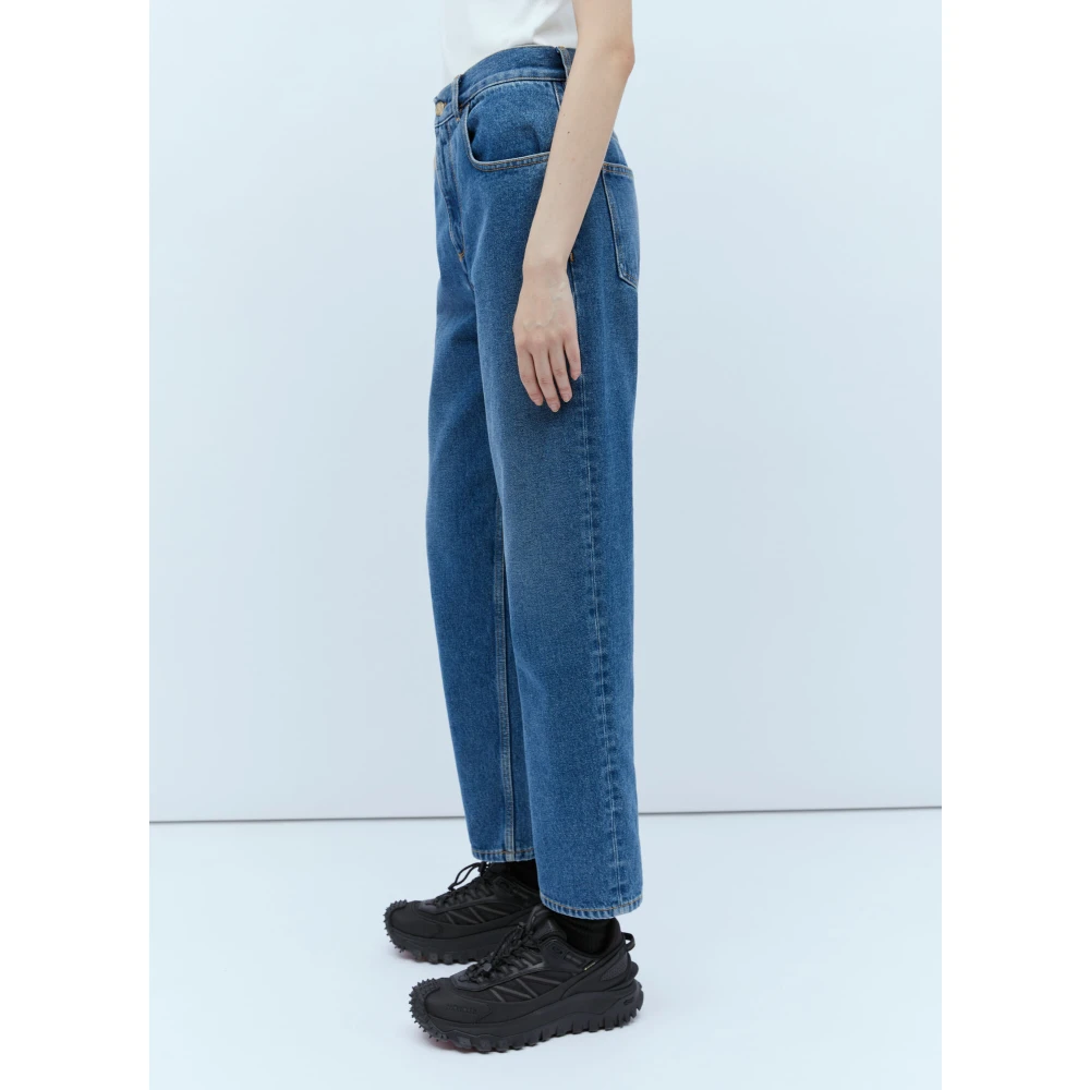 Moncler Klassieke Cropped Jeans Blue Dames