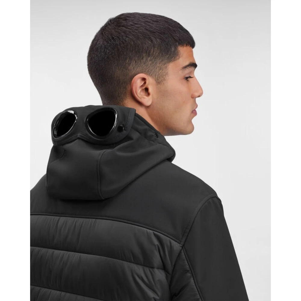 C.P. Company Verstelbare Hooded Goggle Jas Black Heren