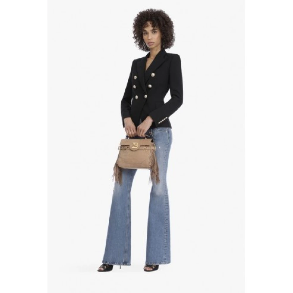 Balmain Klassieke Zwarte Double-Breasted Blazer Black Dames