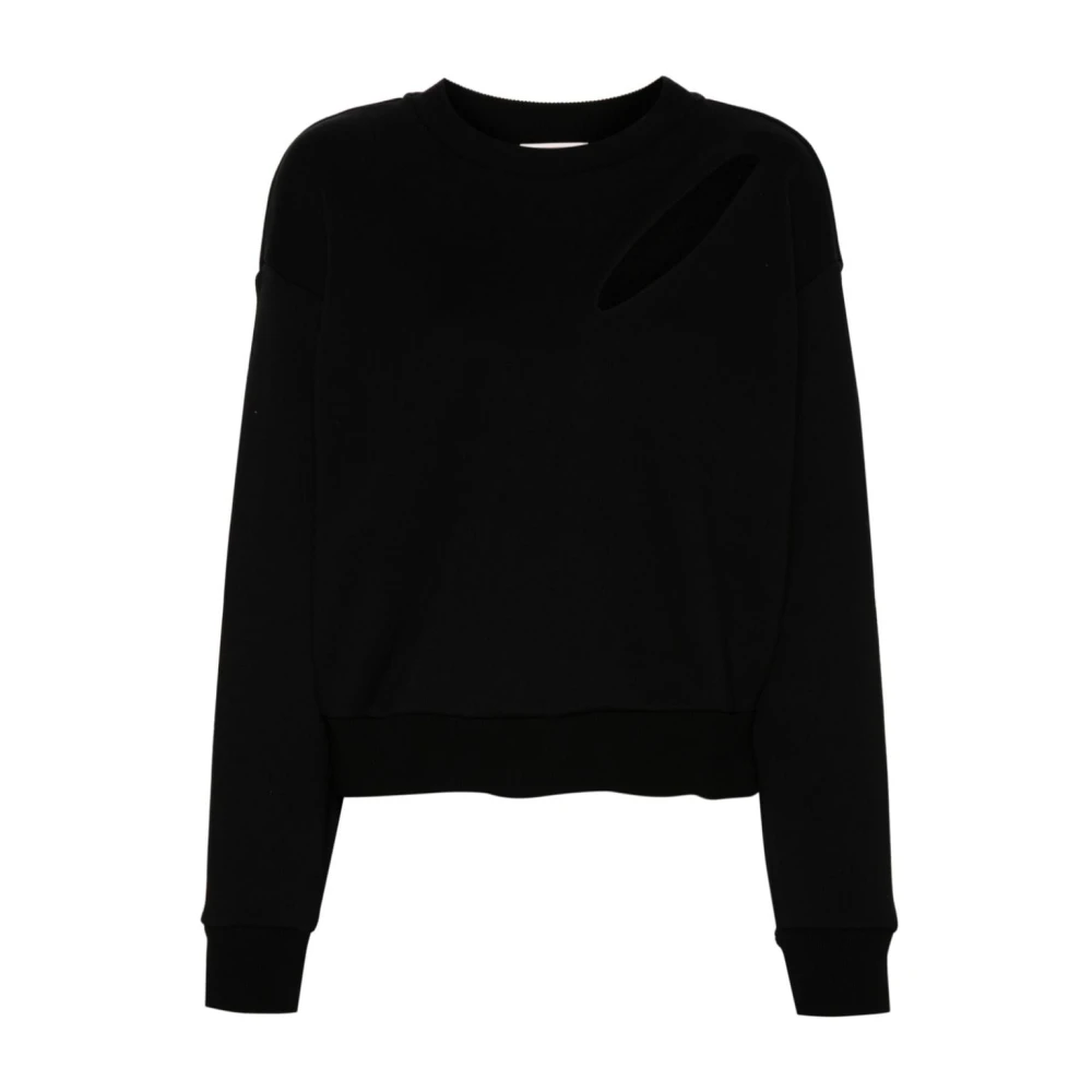 Alexander mcqueen Zwart T-shirt met geborduurd logo Black Dames