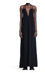 robe-noire-en-jersey-de-viscose-a-col-en-v-profond