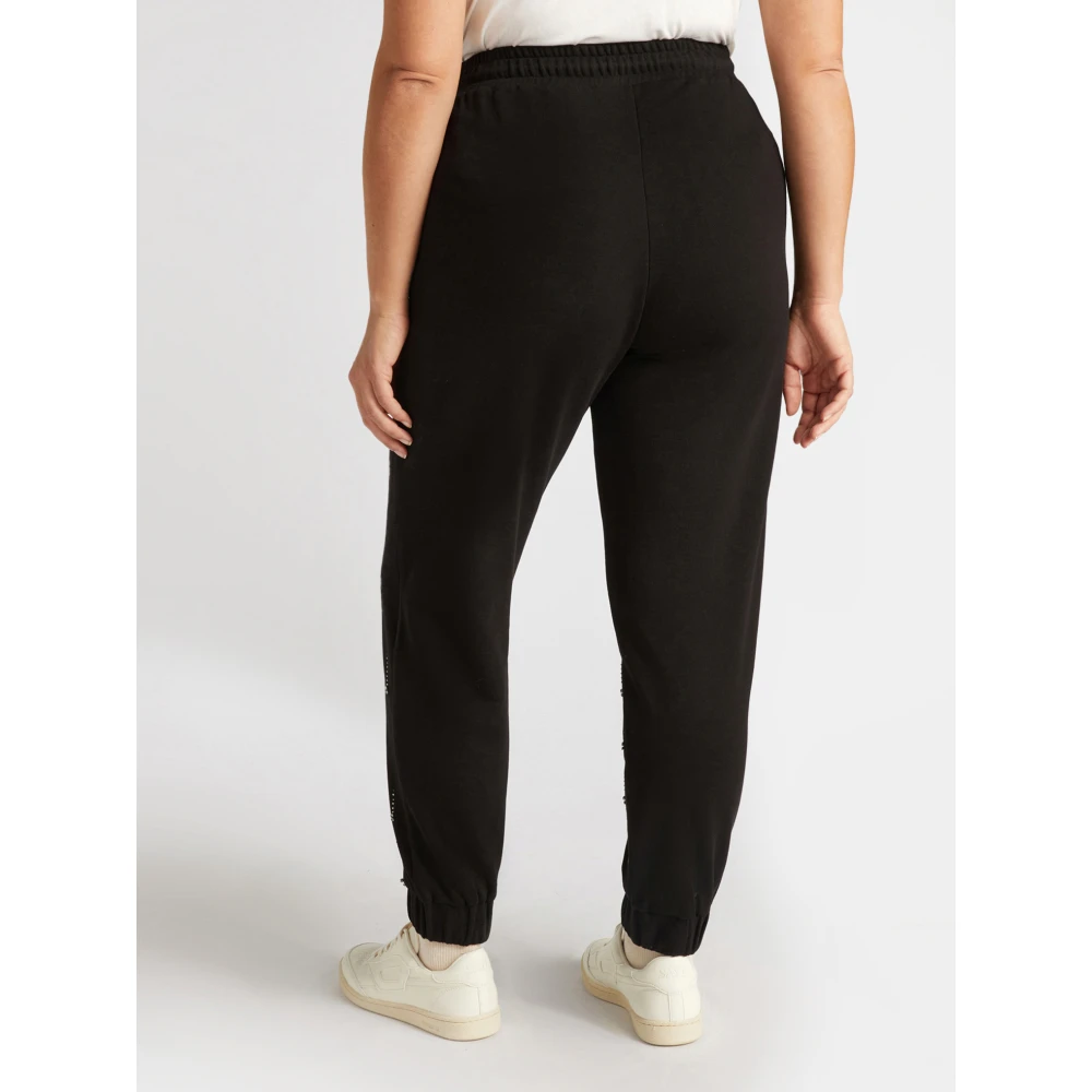 Fiorella Rubino Geborduurde joggingbroek Black Dames