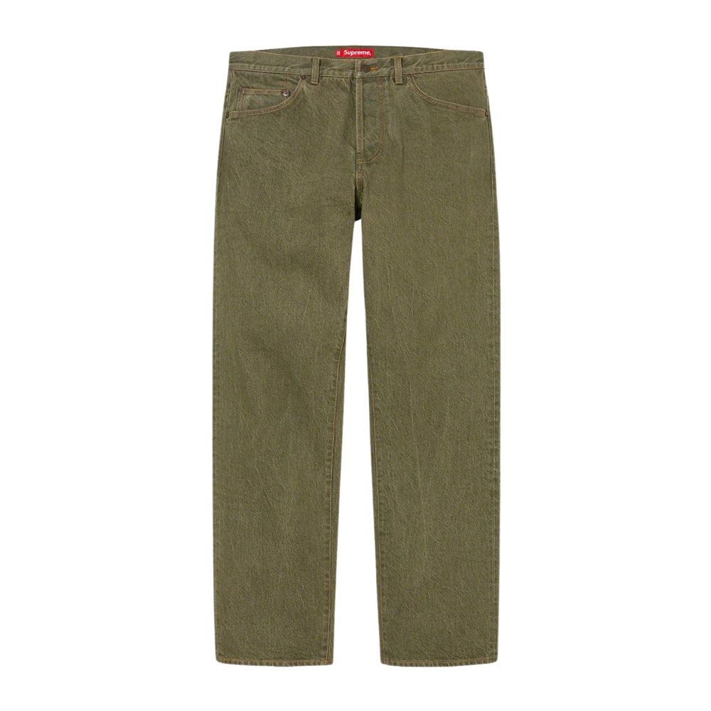 Supreme Klassieke Regular Olijf Jeans Green Heren