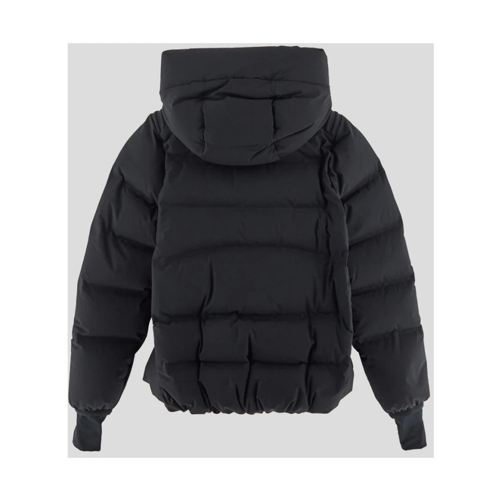 Moncler Nylon Logo Jas Black Dames