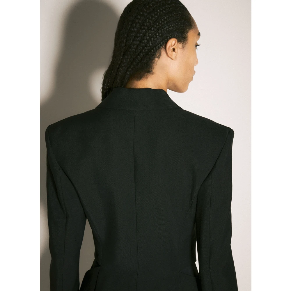 Mugler Getailleerde gespblazer met uitsparingen Black Dames