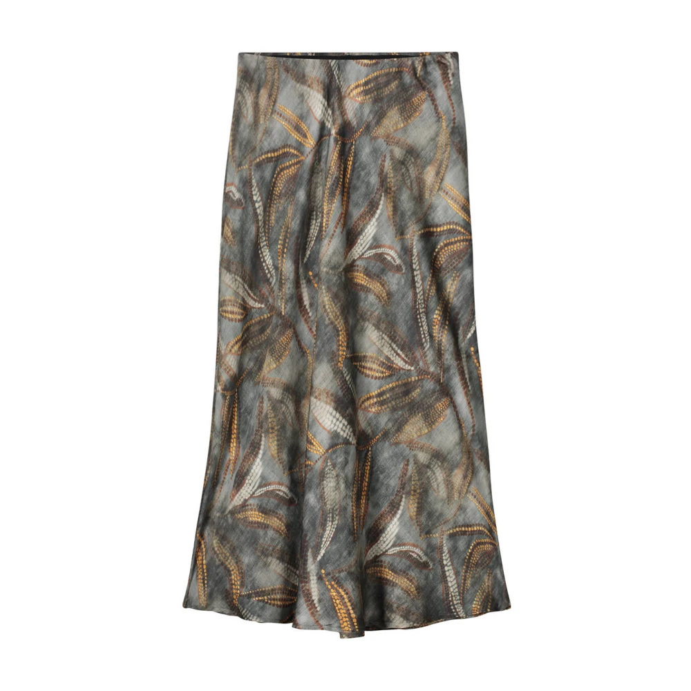 Summum Woman Gestippelde Bladeren Rok Gray Dames