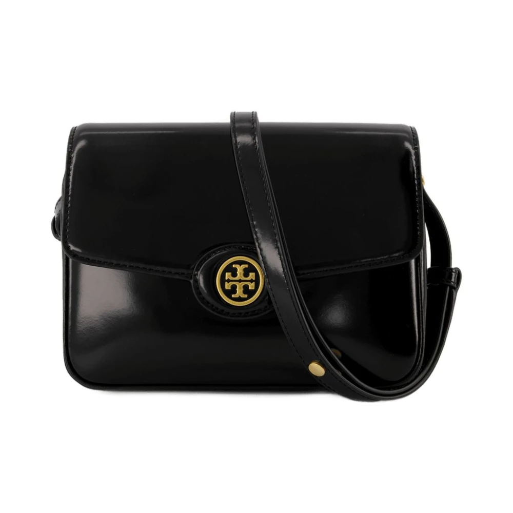 Tory Burch Black Cross Body Bags, Female, One Size, Leather Robinson Hobo Bag