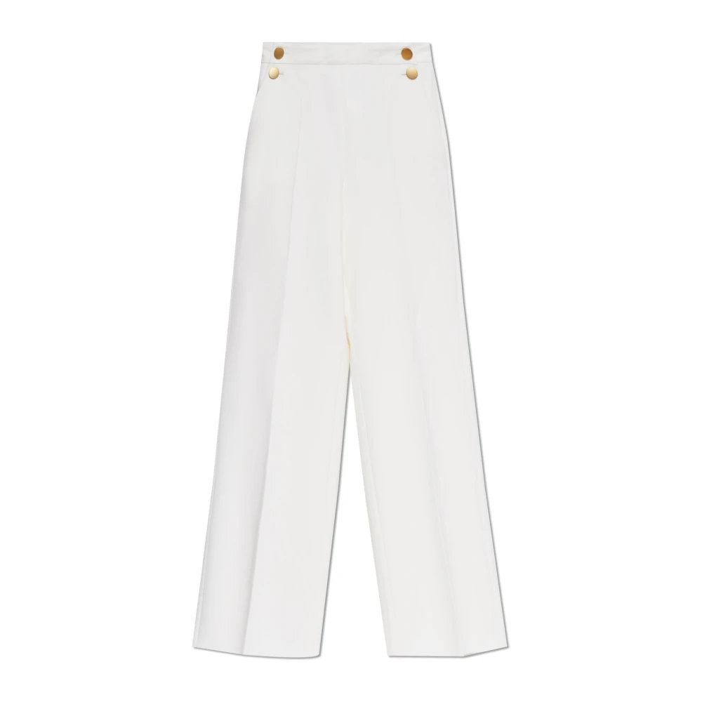 Max Mara Geplooide broek Polonia White Dames