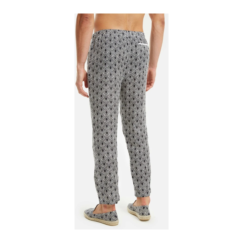 Peninsula Klassieke en Verfijnde Linnen Broek Multicolor Heren