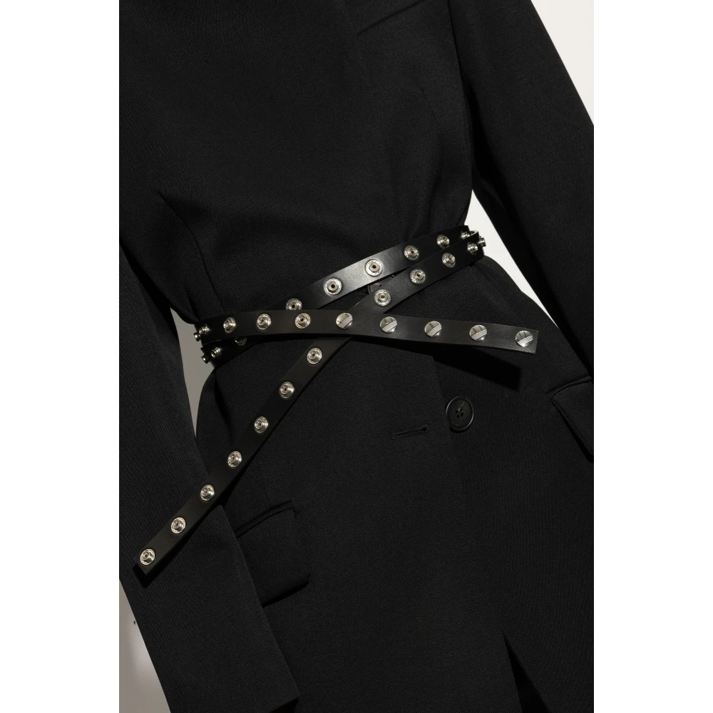 The Attico Leren riem Black Dames