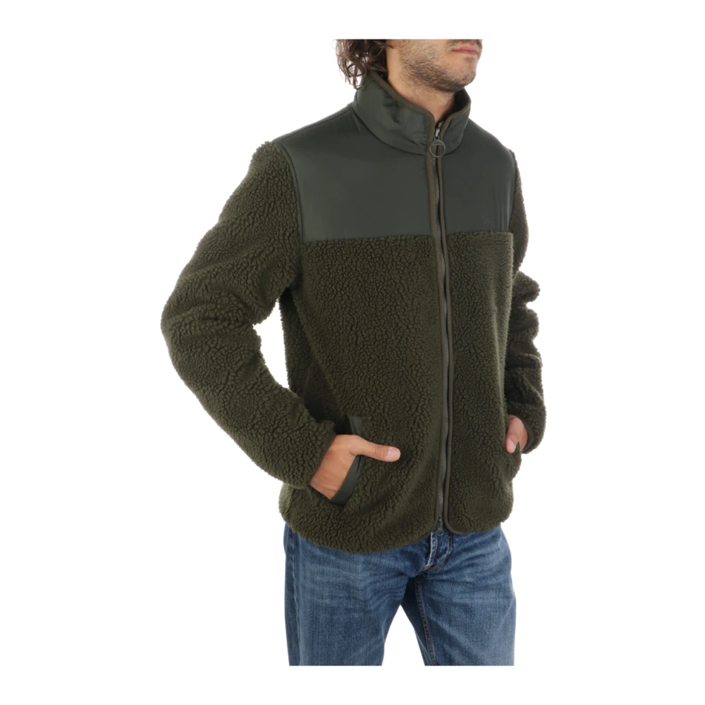Barbour Stijlvolle Hobson Fleece Jas Green Heren
