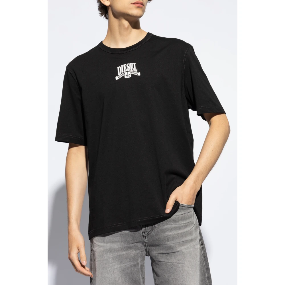 Diesel T-shirt `T-Adjust-K10` Black Heren