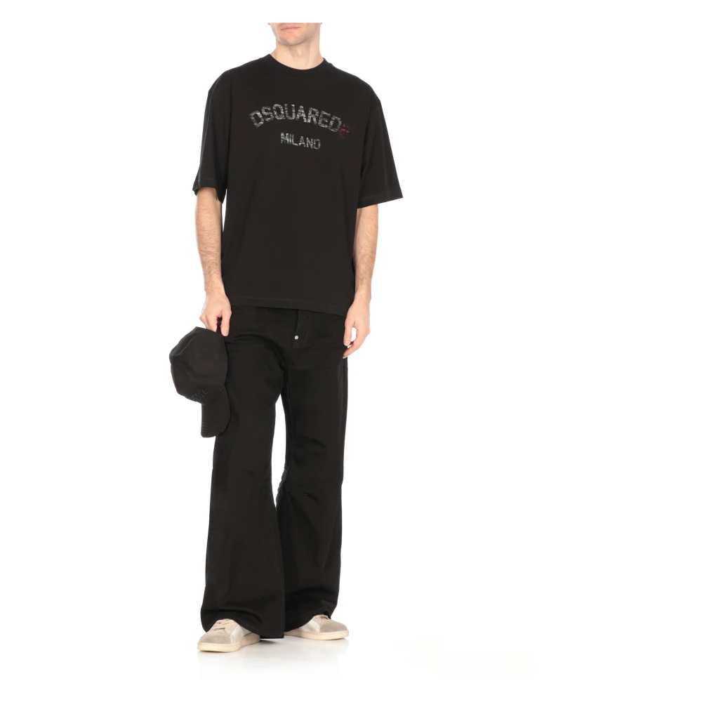 Dsquared2 Zwarte Katoenen Jeans met Vijf Zakken Black Heren