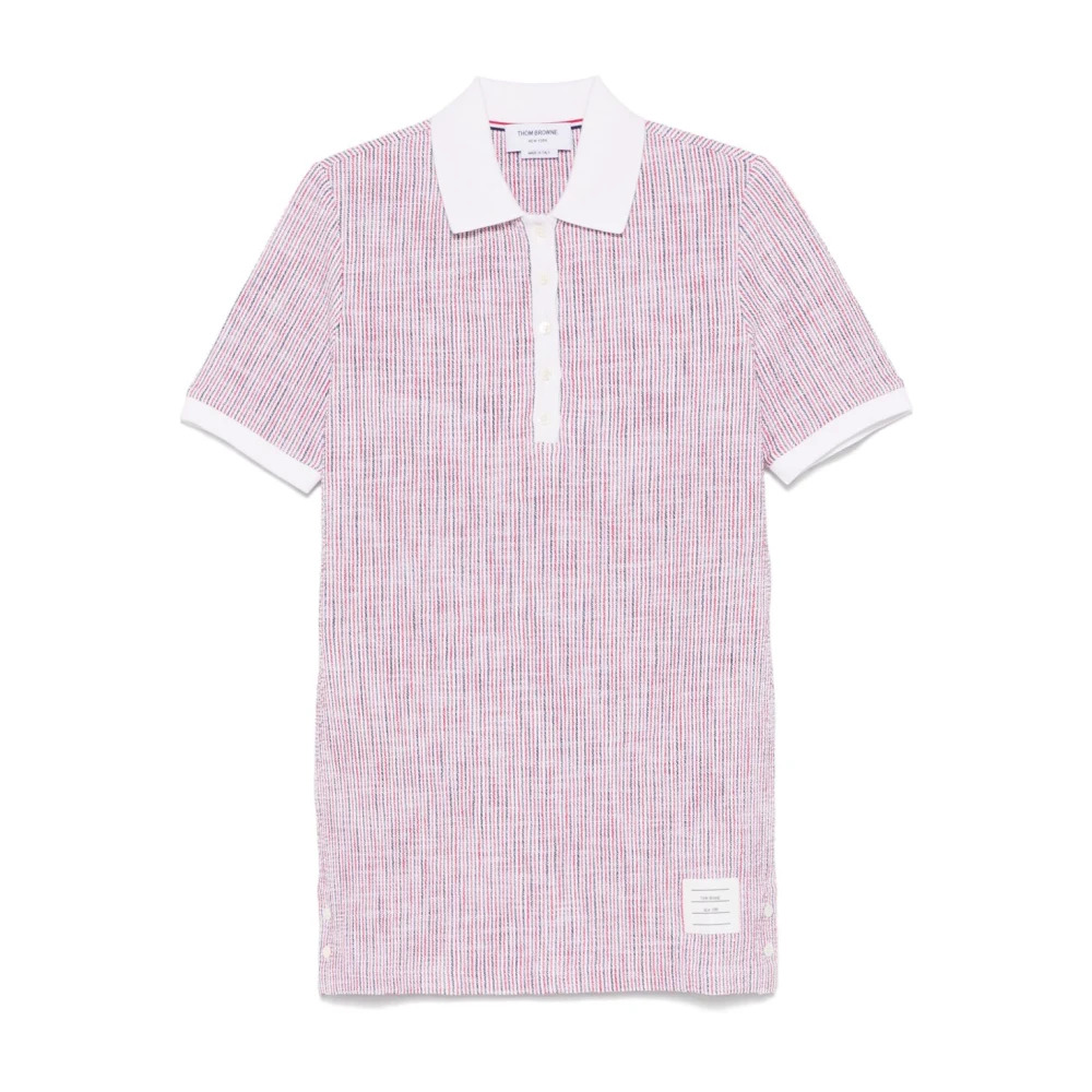 Thom Browne MultiColour Polo Jurk met Logo Patch Multicolor Dames