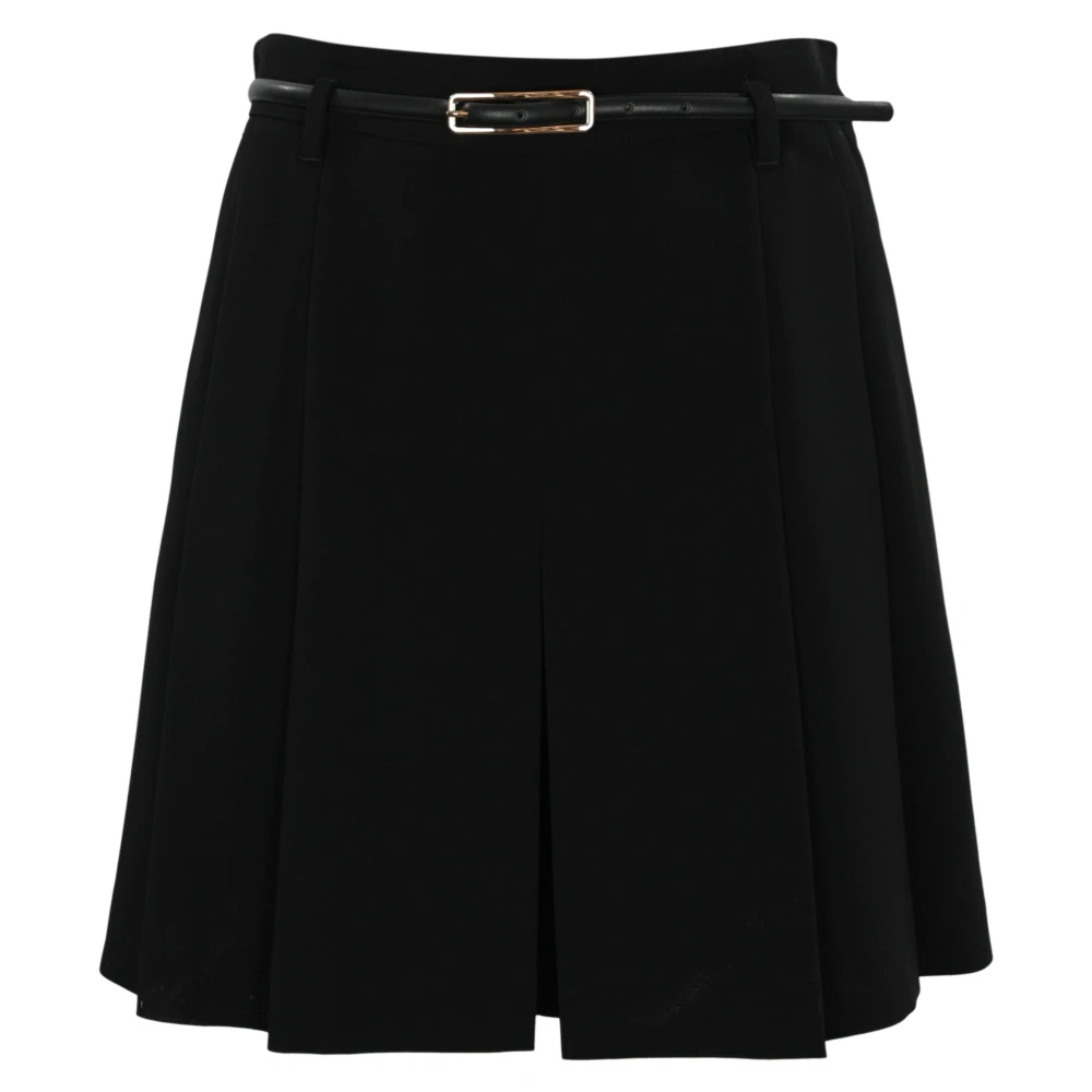 Max Mara Studio Zwarte hoge geplooide broek Black Dames