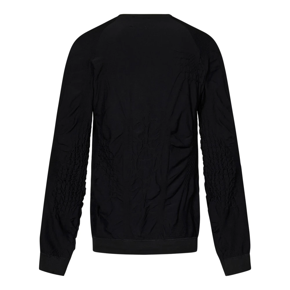ROA Zwarte Jacquard Sweatshirt Aw24 Black Heren