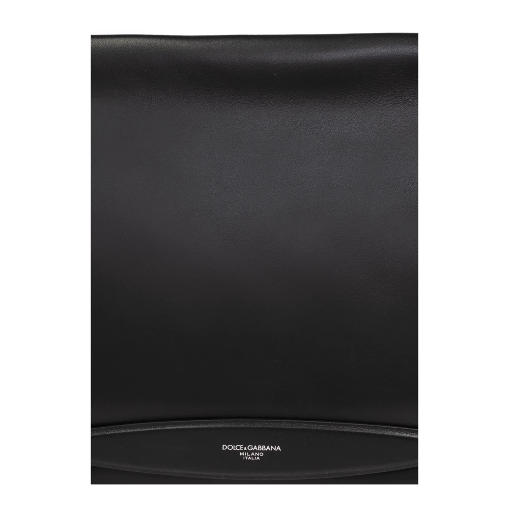 Dolce & Gabbana Leren aktetas Black Heren